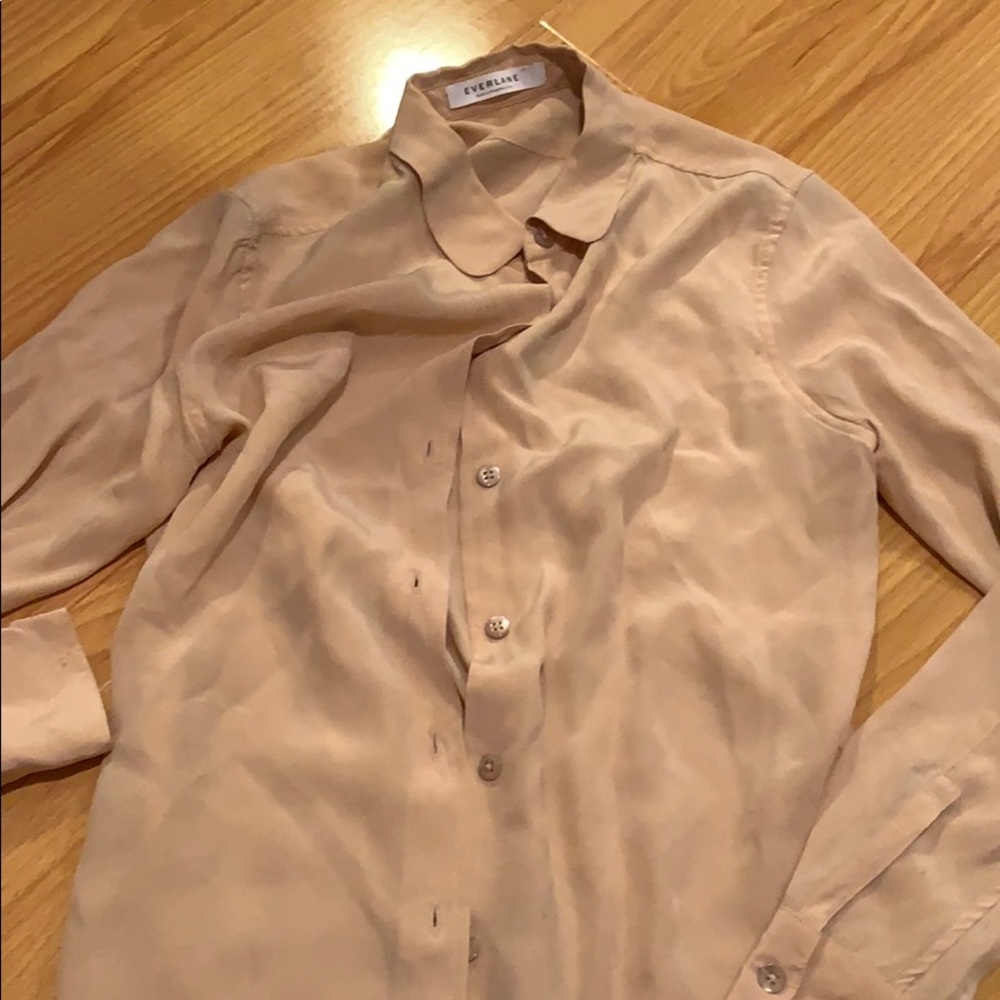 Everlane silk long sleeve button up
